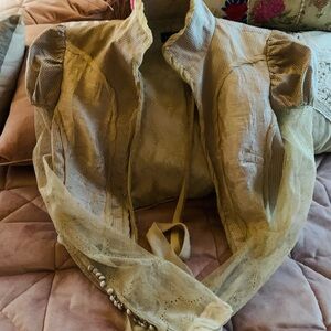 Y2k Victorian Cream blazer